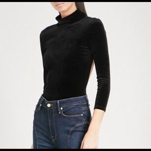Good American Backless Mock Turtleneck Bodysuit